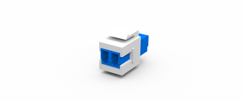 Keystone Inline Coupler Fiber Optic LC/UPC to LC/UPC Duplex