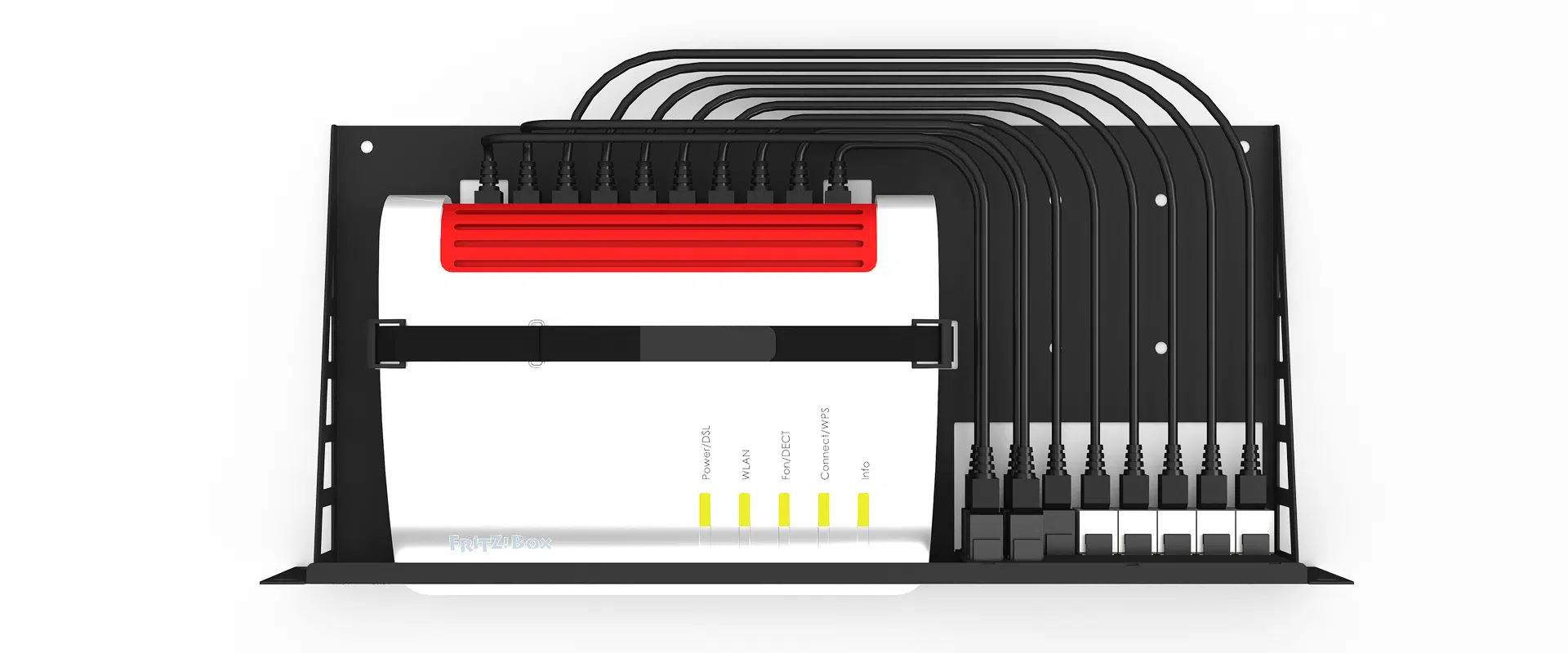 thumbnail interactive-video image 1 of Printari Router Wall Mount For AVM Fritzbox 7590, 6890, 6660, 5590 – Self-Adhesive, Made In Germany 1 of 6