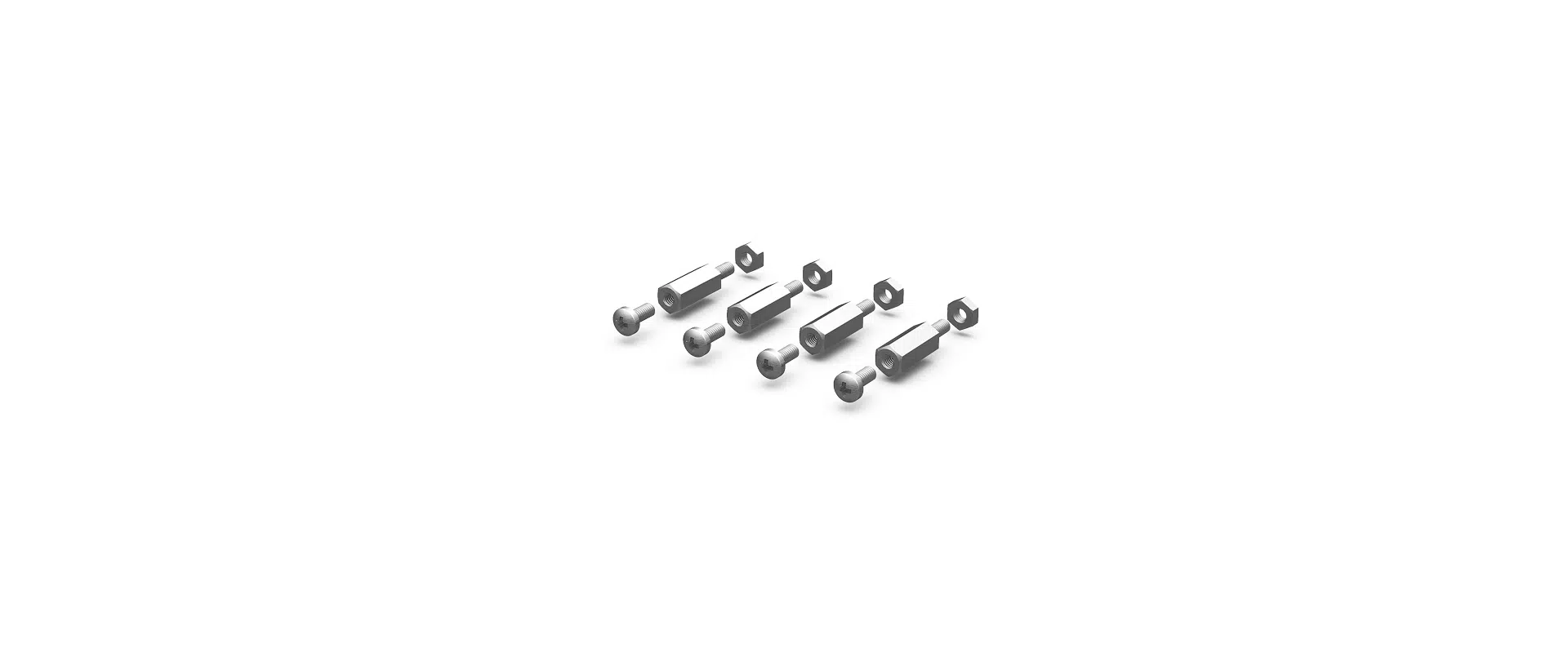 Hex spacer set for PCIe expansion cards (zr-mon-e-i-m2.5x8) - M2.5x8mm