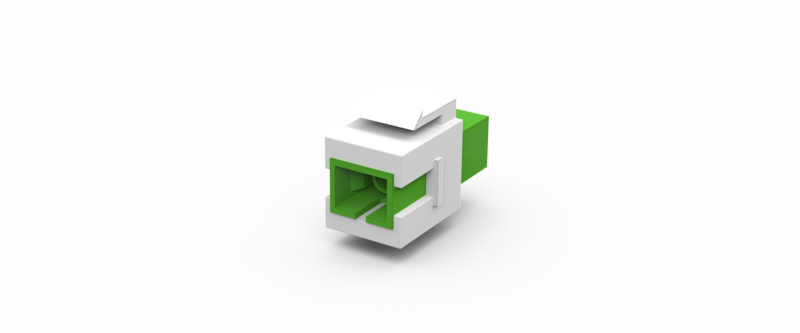 Keystone Inline Coupler Fiber Optic SC/APC to SC/APC Simplex green