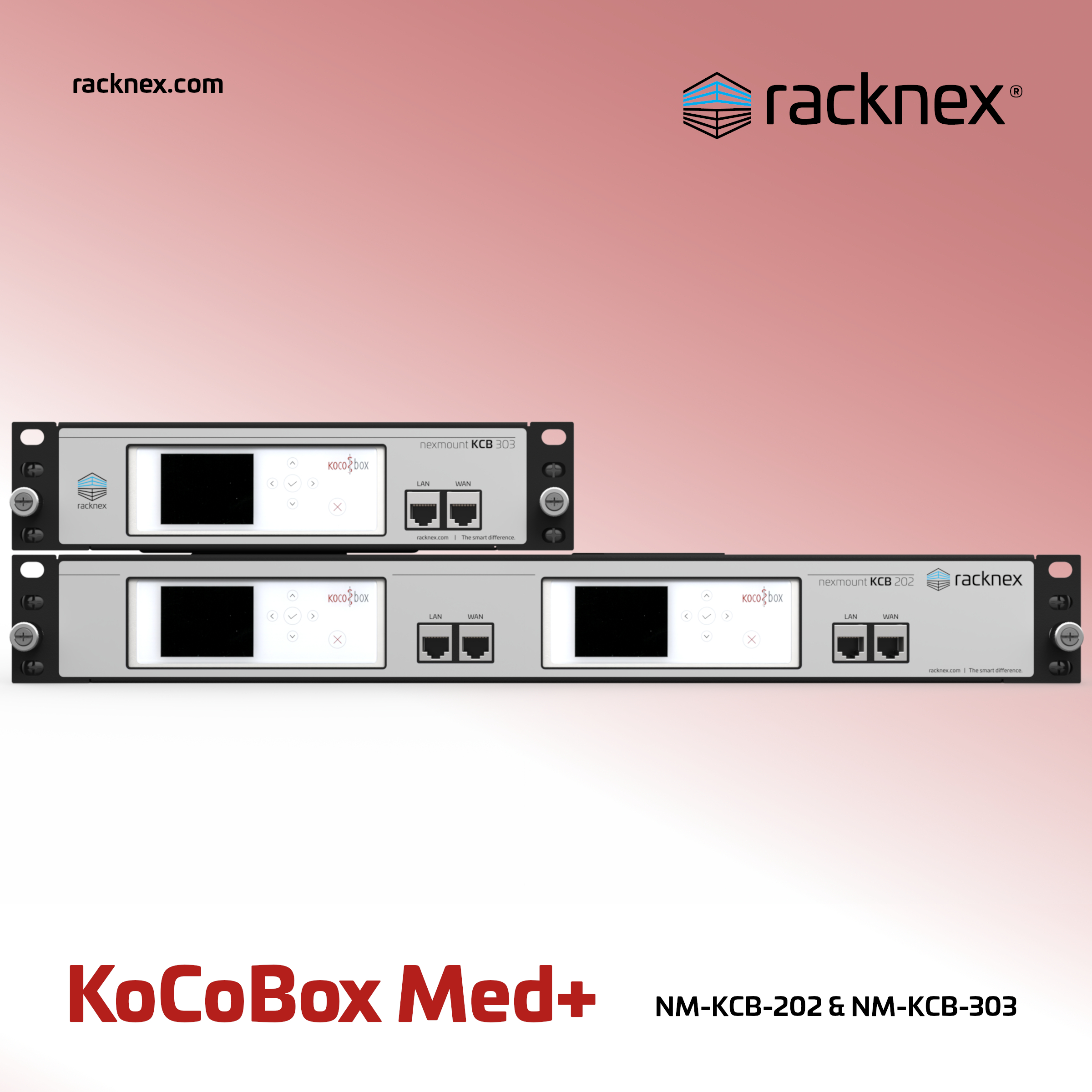 KoCoBox Med+ 10 inch and 19 inch rackmount kit