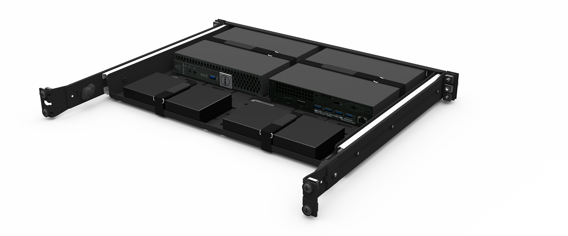 2x Dell Optiplex Micro Series rack mount kit - UM-DEL-202