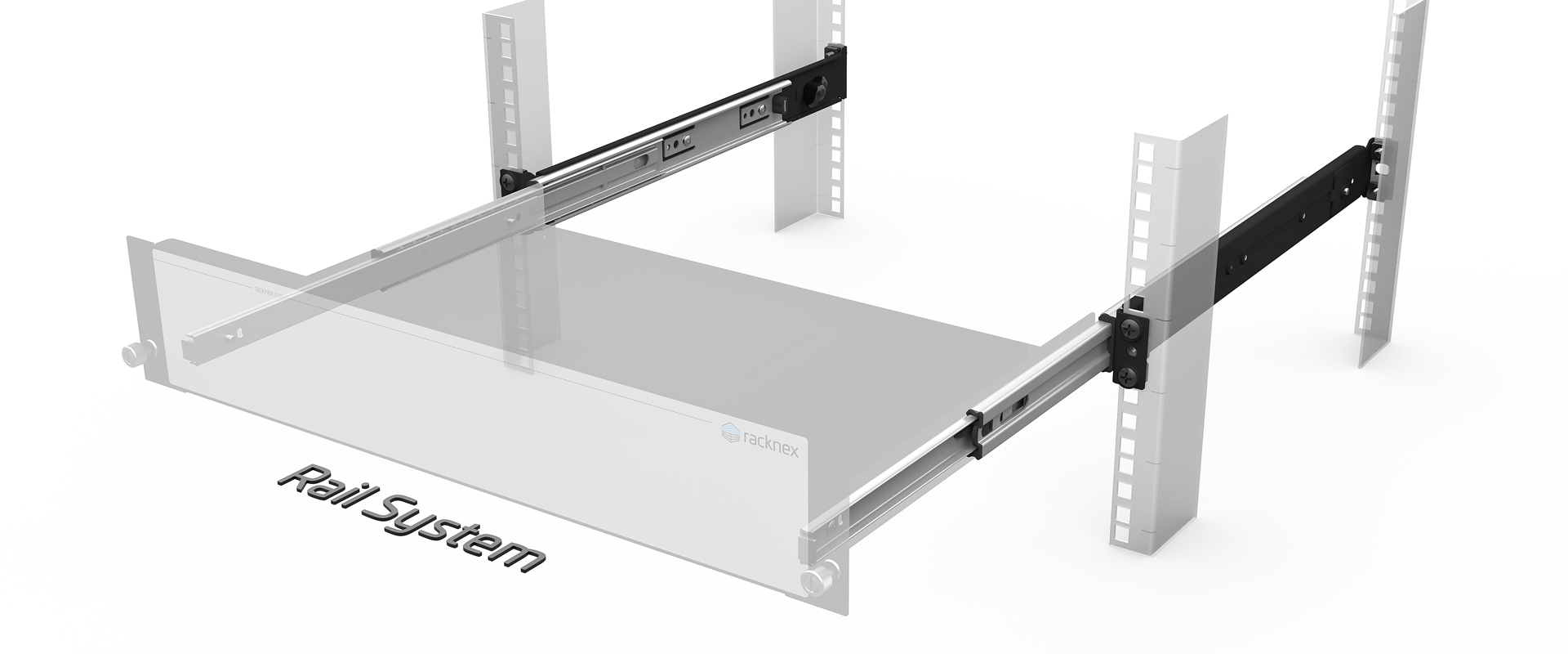 with Rail System 300mm | Cabinet depths 400-900mm (zr-rak-005) (1 pcs.)