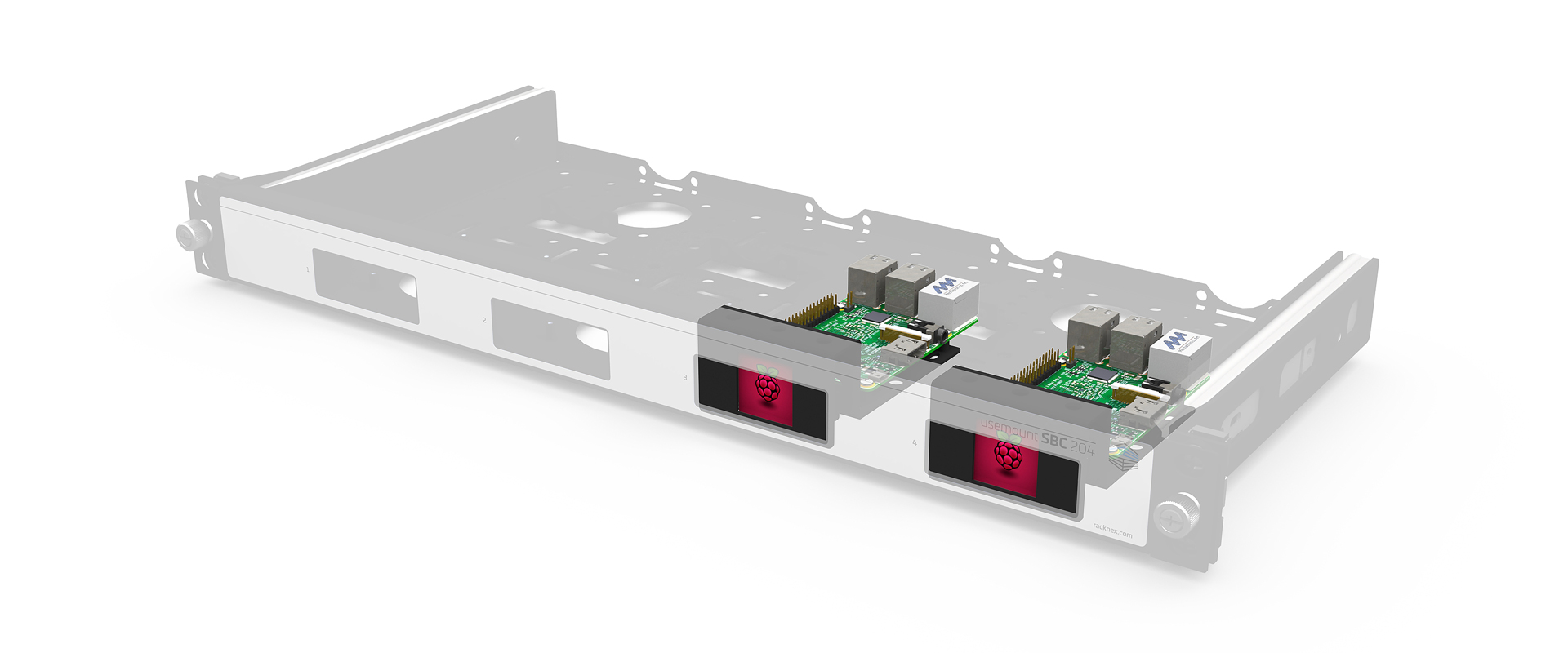 Raspberry Pi Rackmount Kit | 4x Slot | UM-SBC-212 | racknex