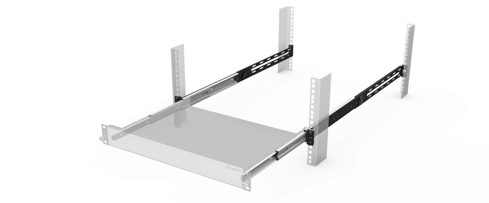 with Rail System 19 inch 1.33U 650mm Extended